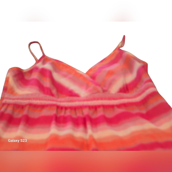 Maurices Women's Tank Top Size XXL  Pink Orange White 100% Cotton Exell - Picture 3 of 7